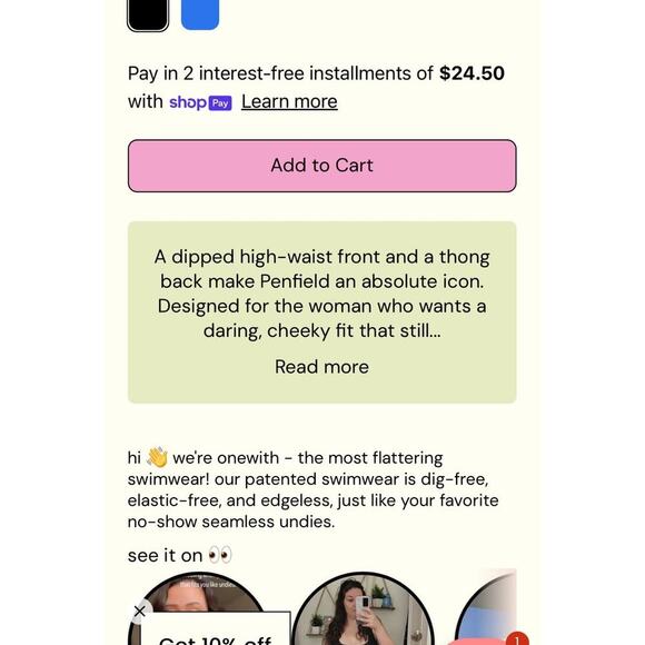 NWTS OneWith High Waisted Thong Bottom Swimsuit / Size-XL - Picture 11 of 12